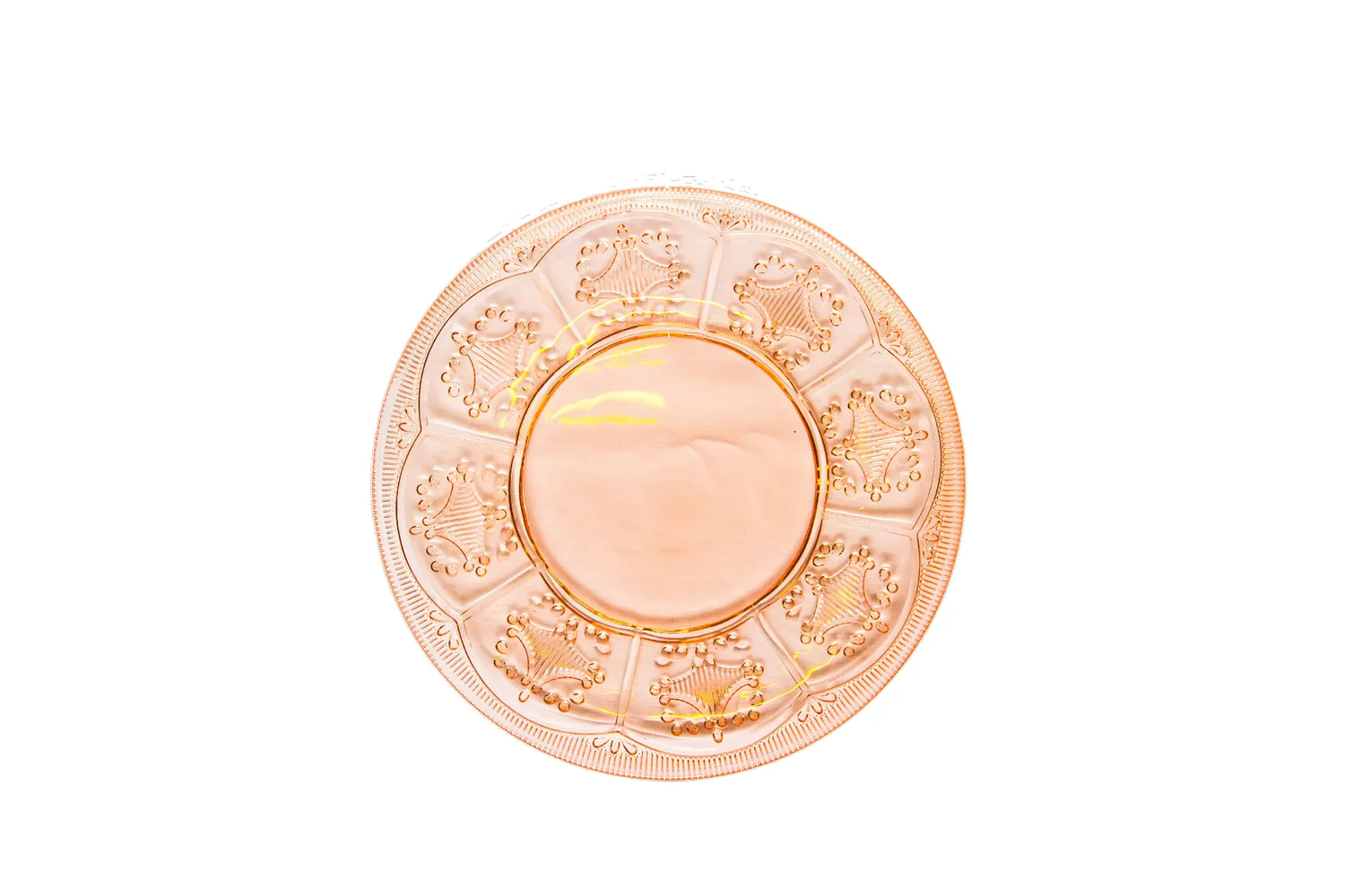 Pink Glass Salad Plates, 8"
