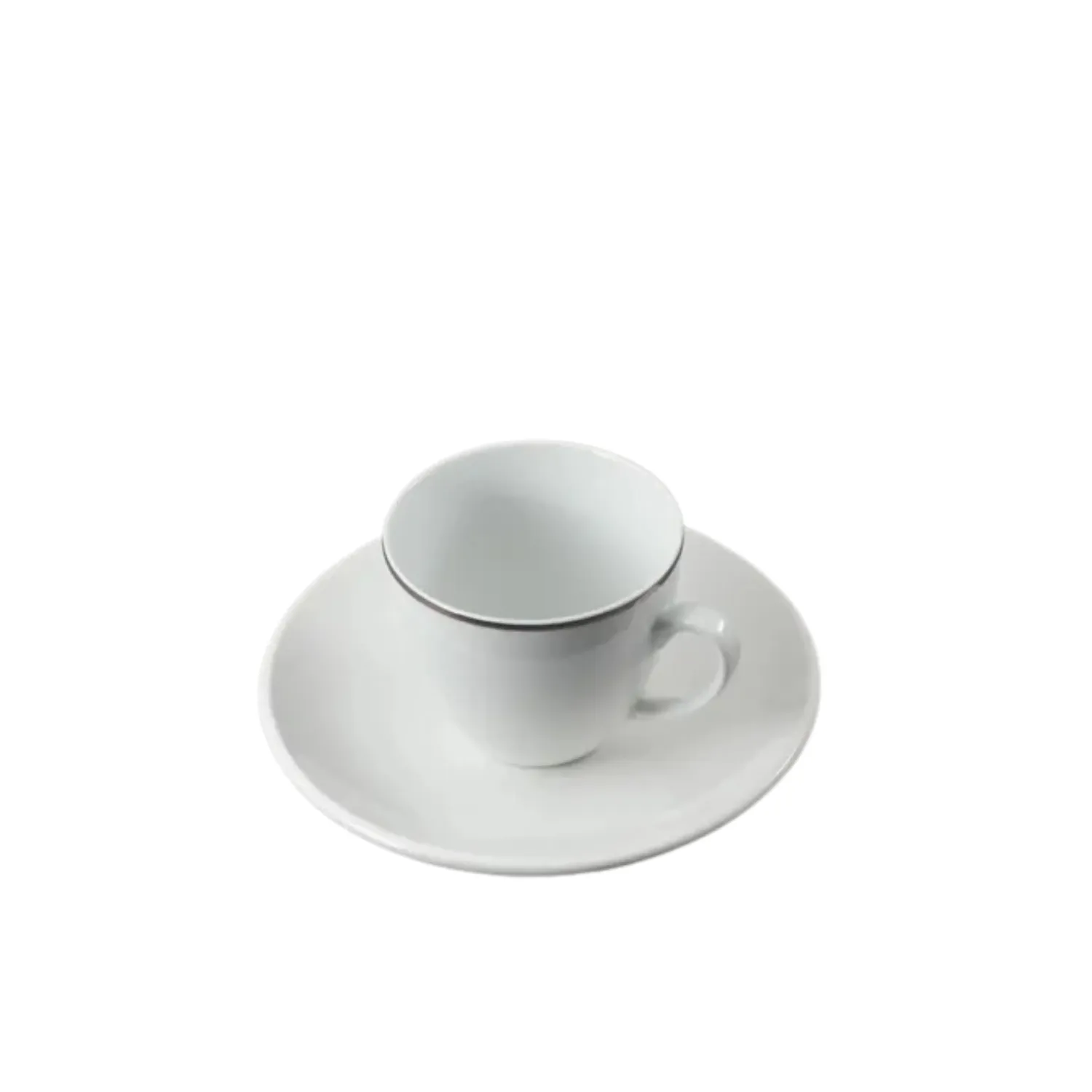 Platinum Rim Teacup and Saucer