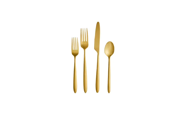 Modern Brushed Gold Flatware