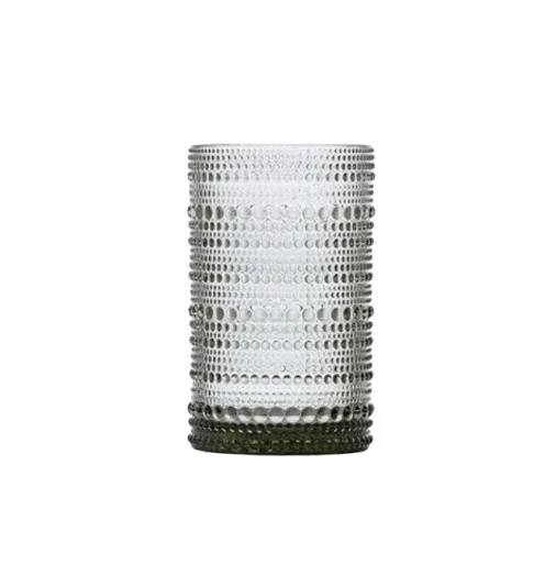 Smoke Textured Collins Glass