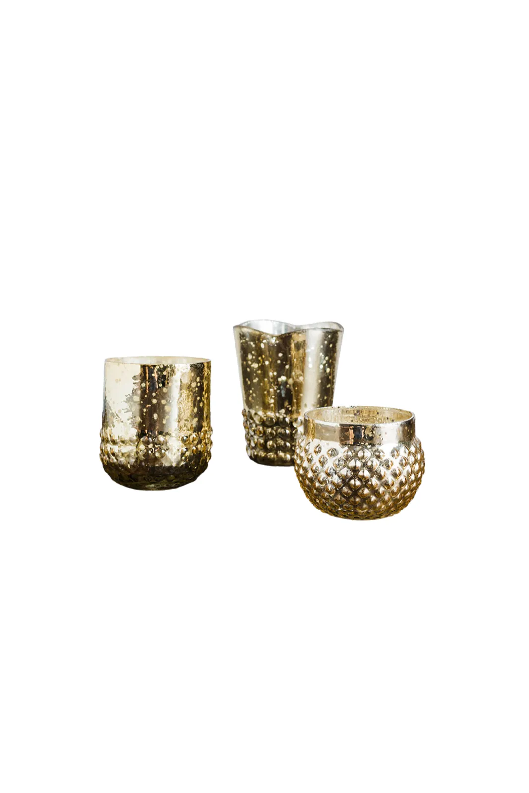 Gold Hobnail Votives