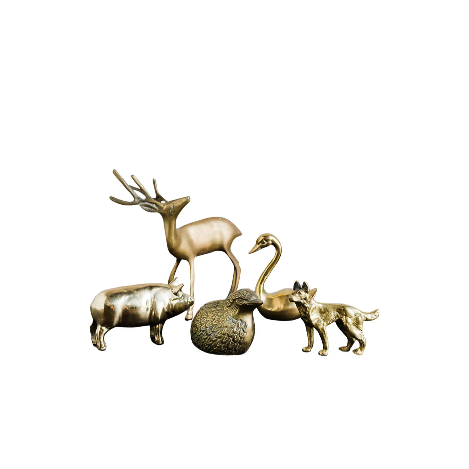 Brass Animal Figurines, Assorted