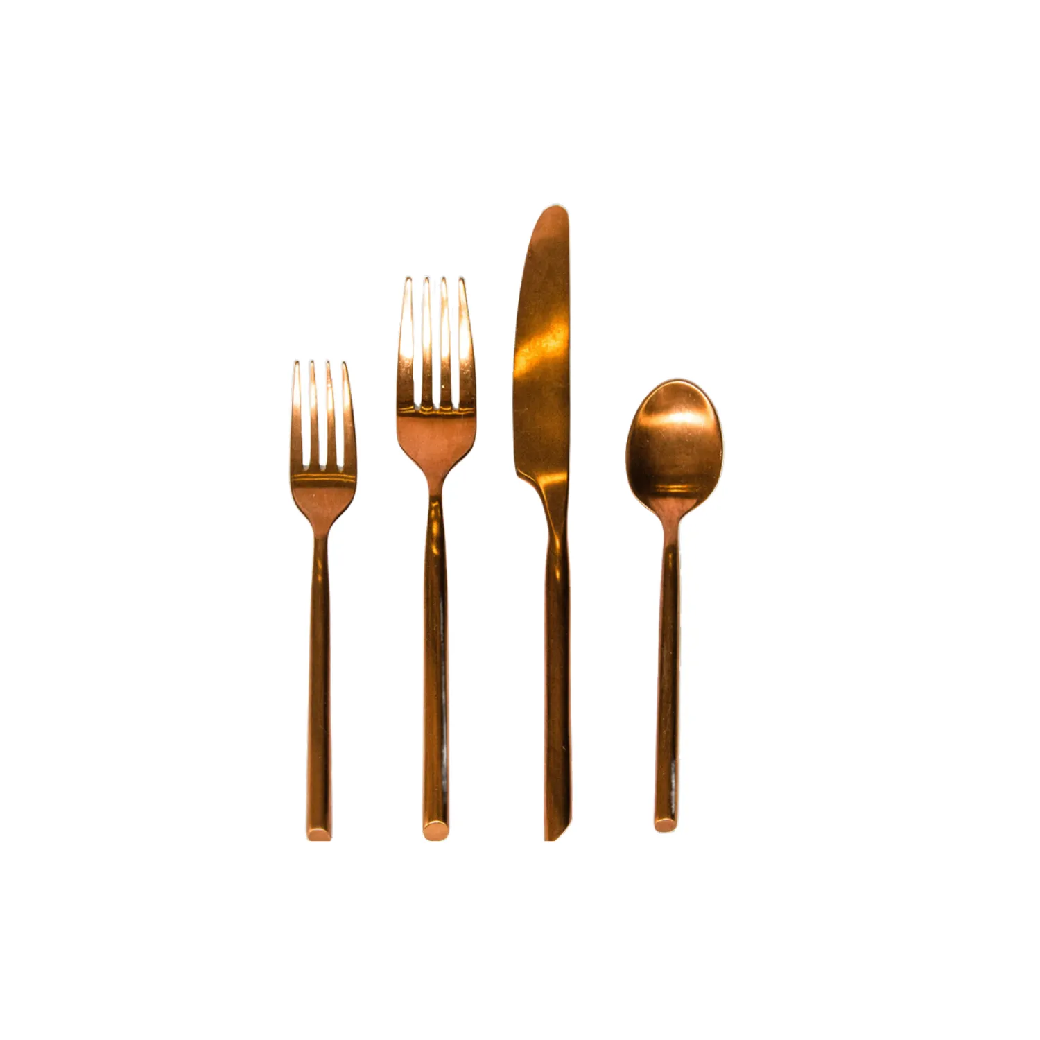 Brushed Copper Flatware