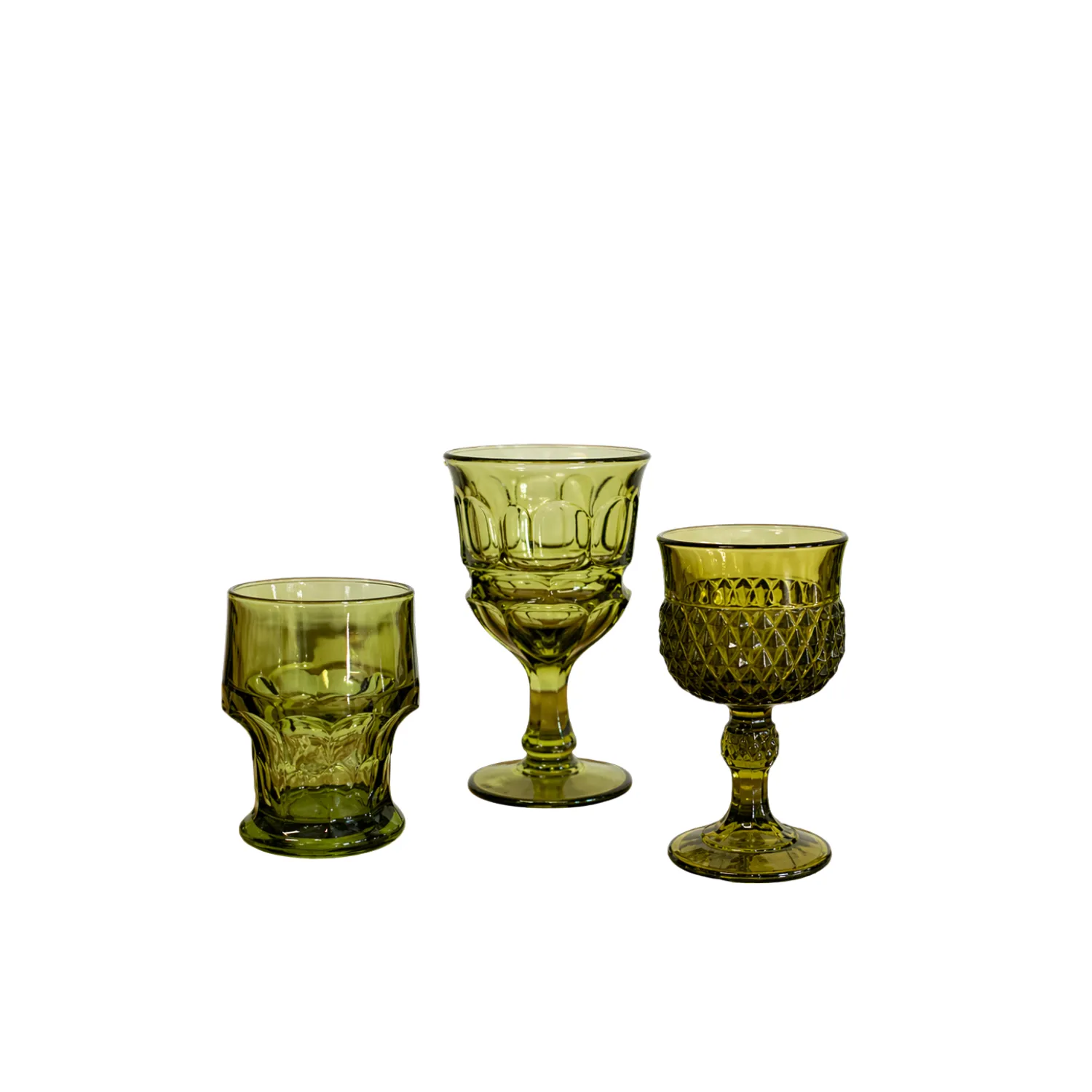 Green Assorted Vintage Globet