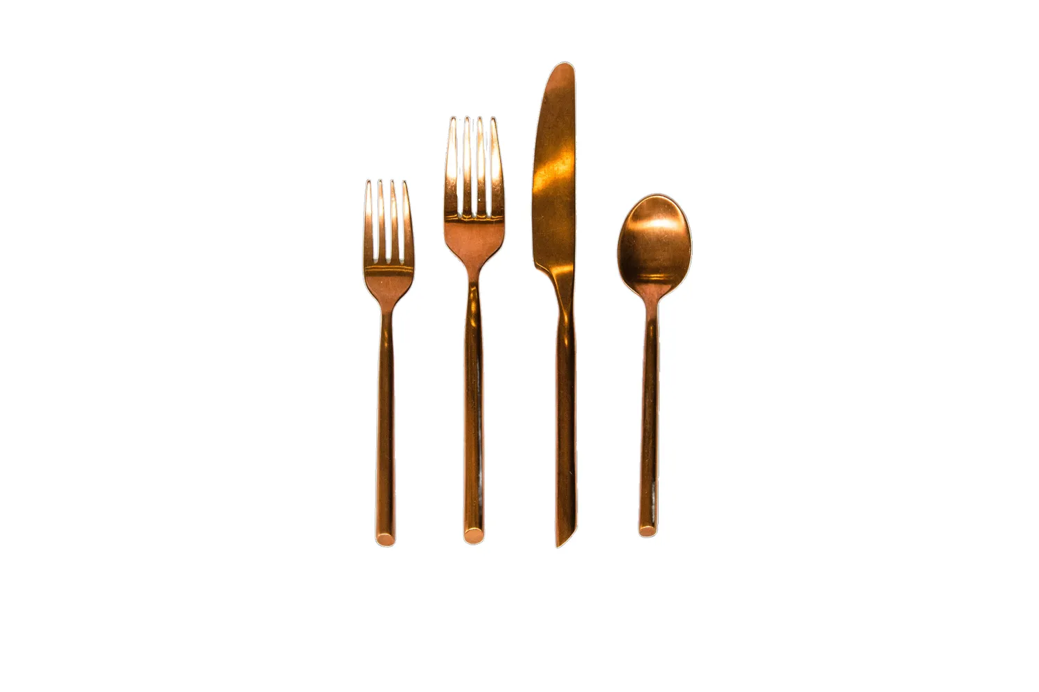 Brushed Copper Flatware