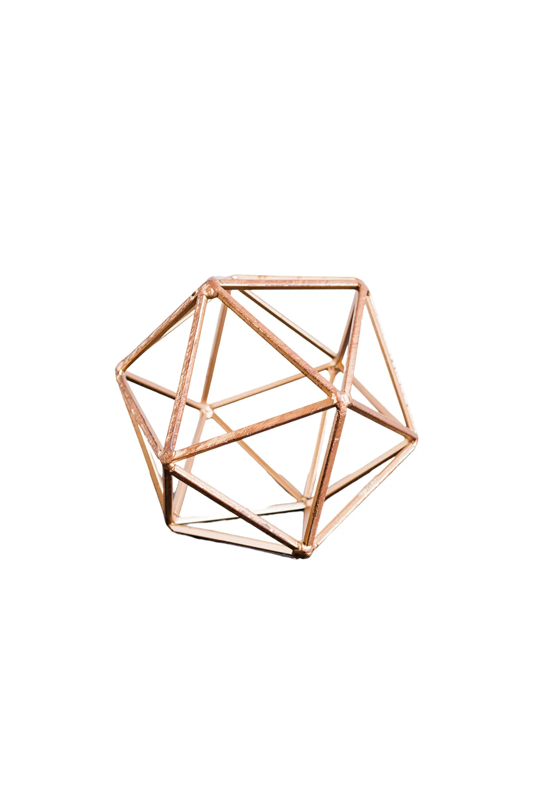 Copper Geometric Orbs