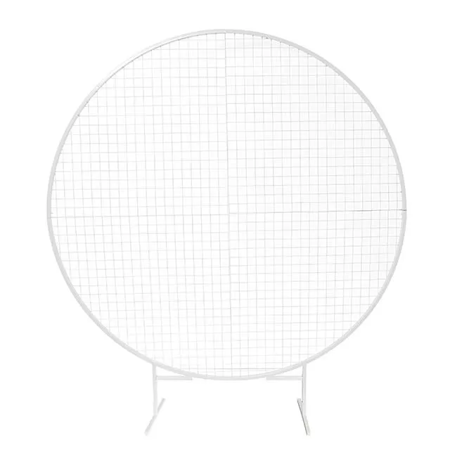 White Round Mesh Frame 2m