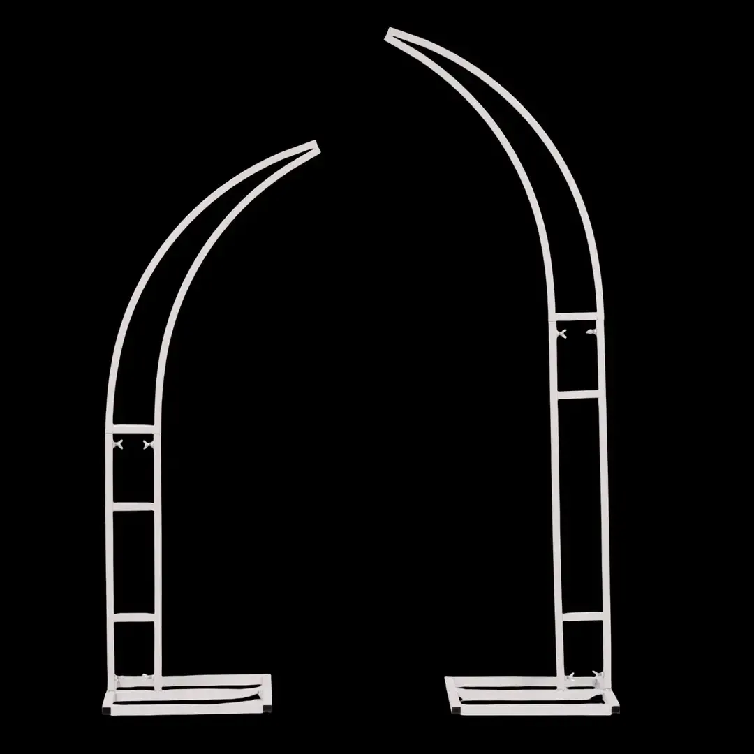 White Crescent Arbour Frames Set