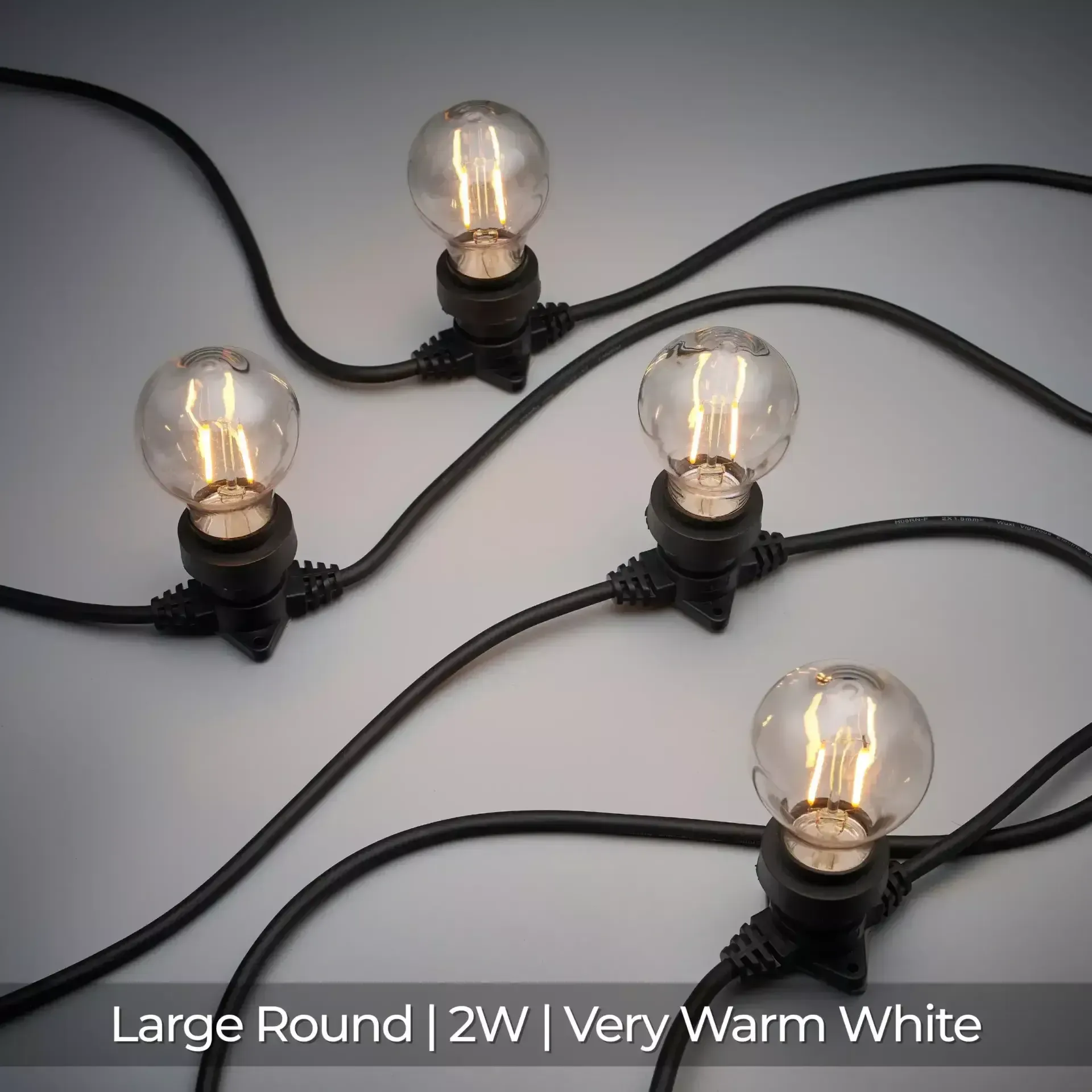 Large Round Festoon Lights - 50m