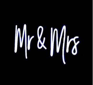 Mr & Mrs Neon Sign