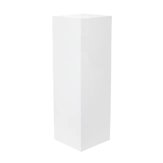 White Fibreglass Plinth Square Gloss Medium