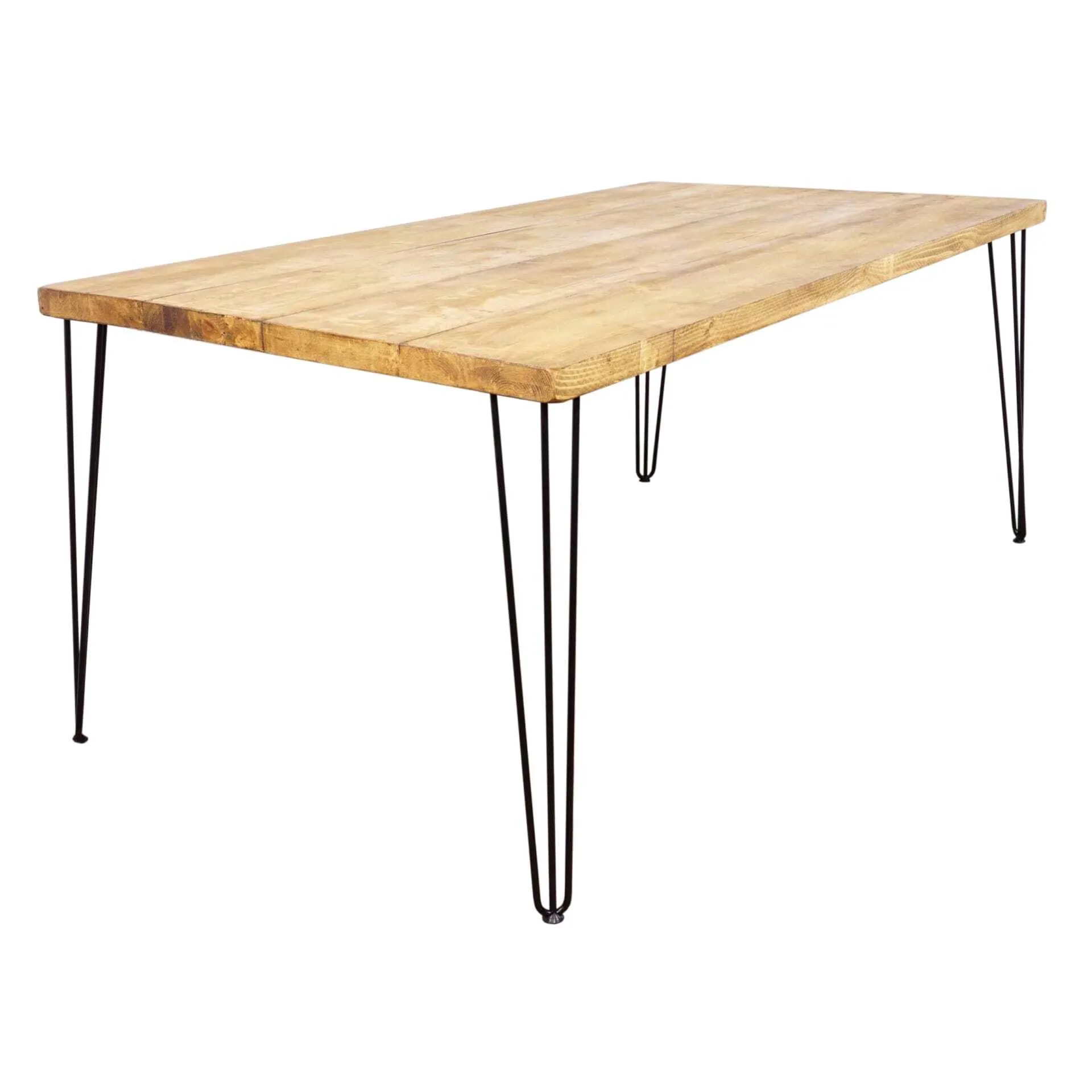 Wooden Hairpin Table - Black Legs