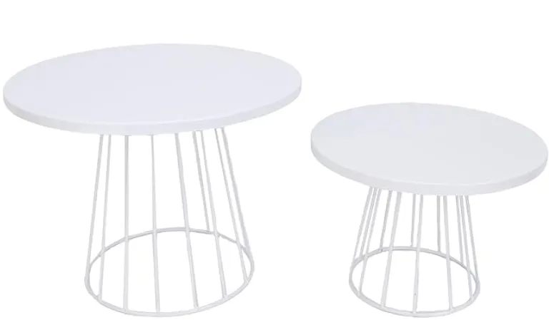 White Metal Cake Stand - Large