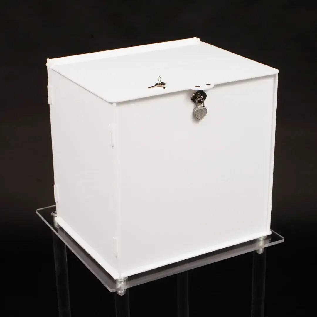 White Wishing Well Card Box