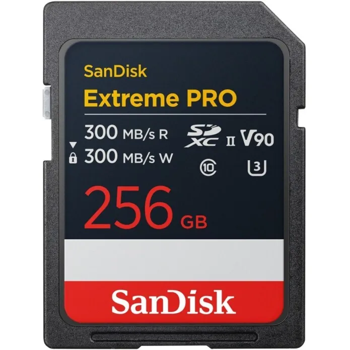 202. Sandisk 256GB SDXC V90 geheugenkaart