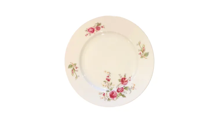 Pink Rose Plate - Dinner