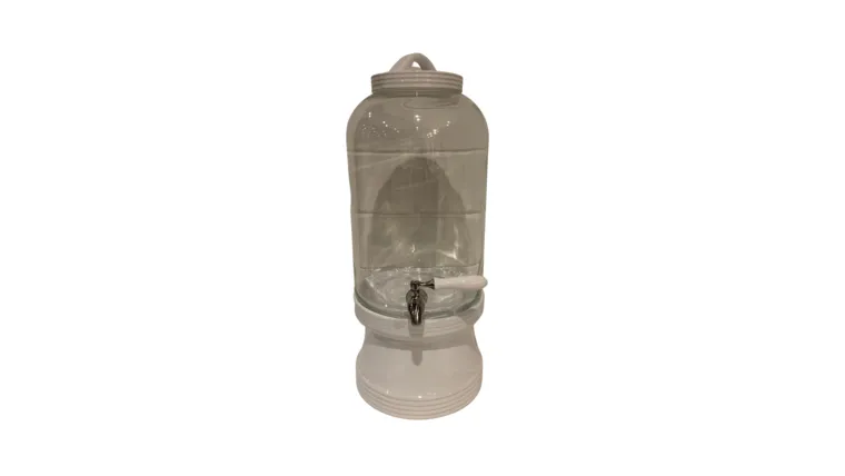 Glass Drink Dispenser with White Base