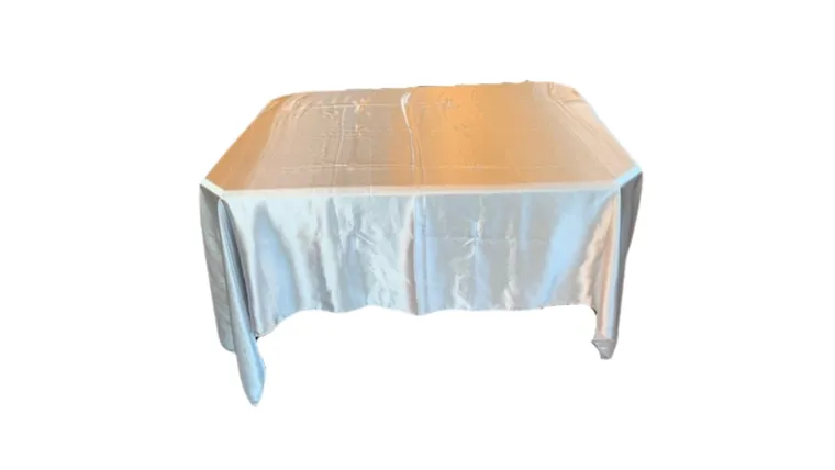 Gray Satin 88" Square Tablecloth