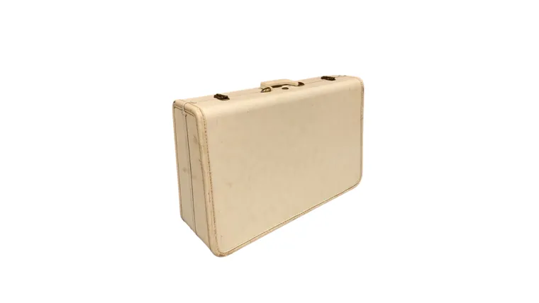 Large White Suitcase