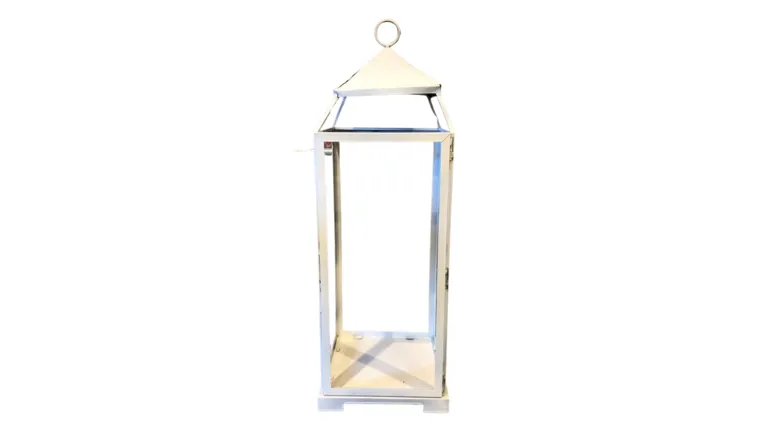 White Open Pottery Barn Lantern