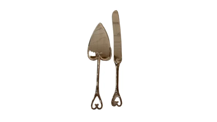 Silver Heart Cake Serving Set