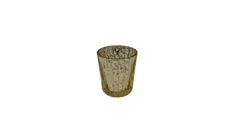 Silver Rippled Mercury Glass Votive