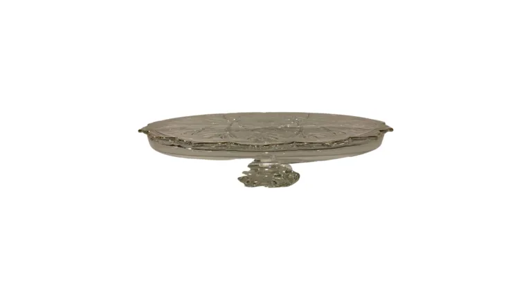 Crystal Cake Stand with Gold Petaled Edge