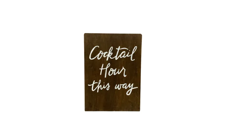 Cocktail Hour This Way Sign