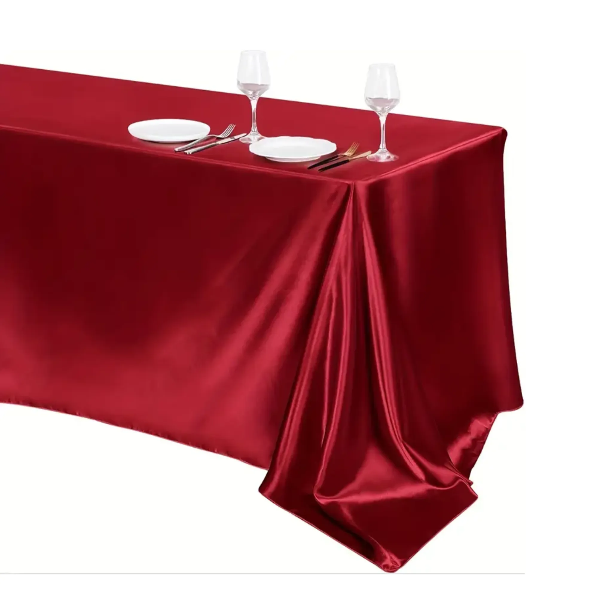 Nappe Satin Bordeau - 140cmx400cm