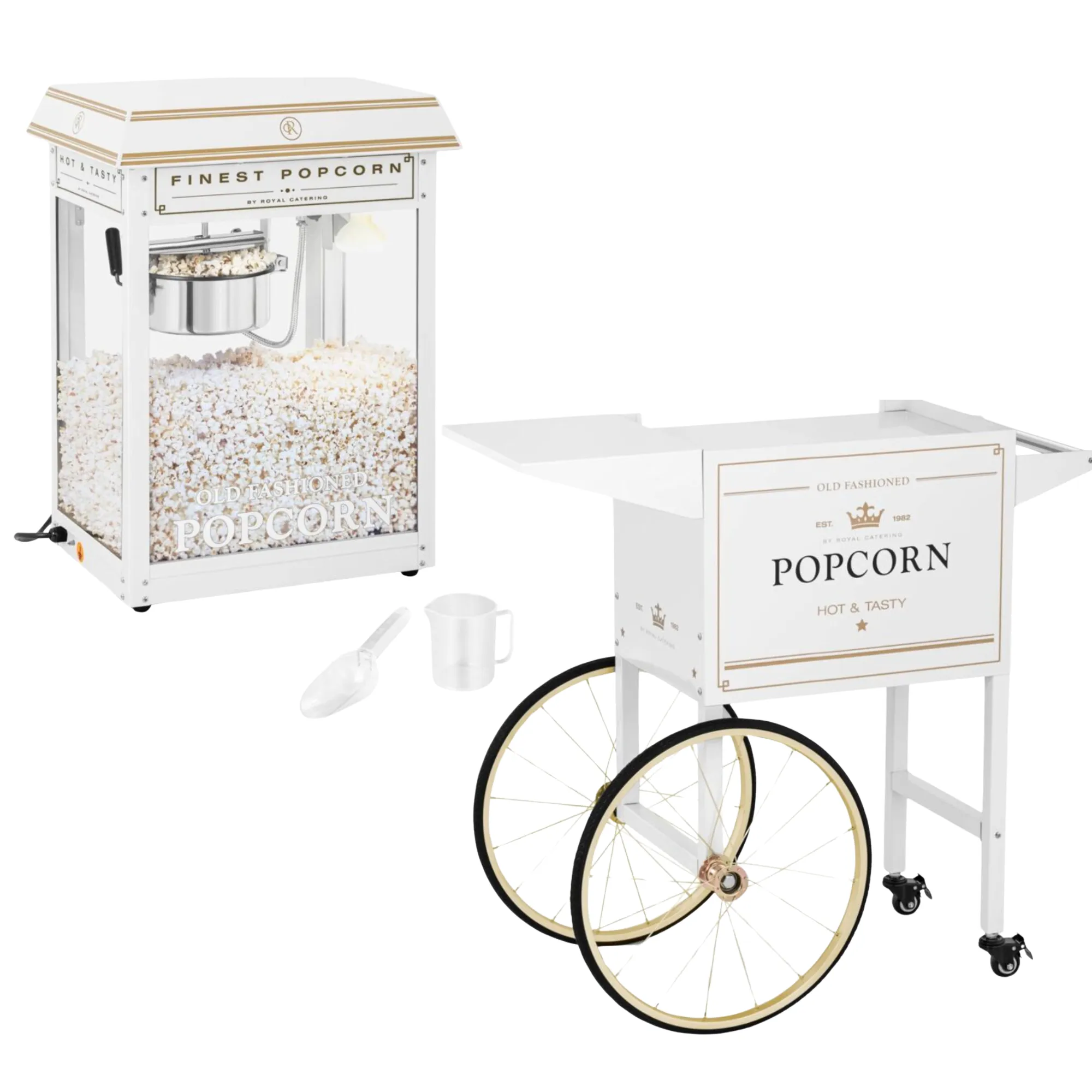 Machine à pop corn & son chariot - Old fashioneds