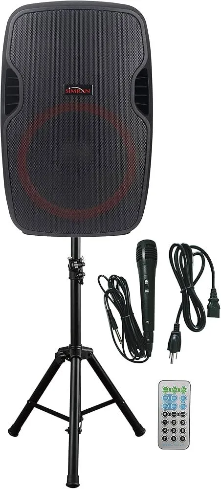 Cables, microphone and speaker stands