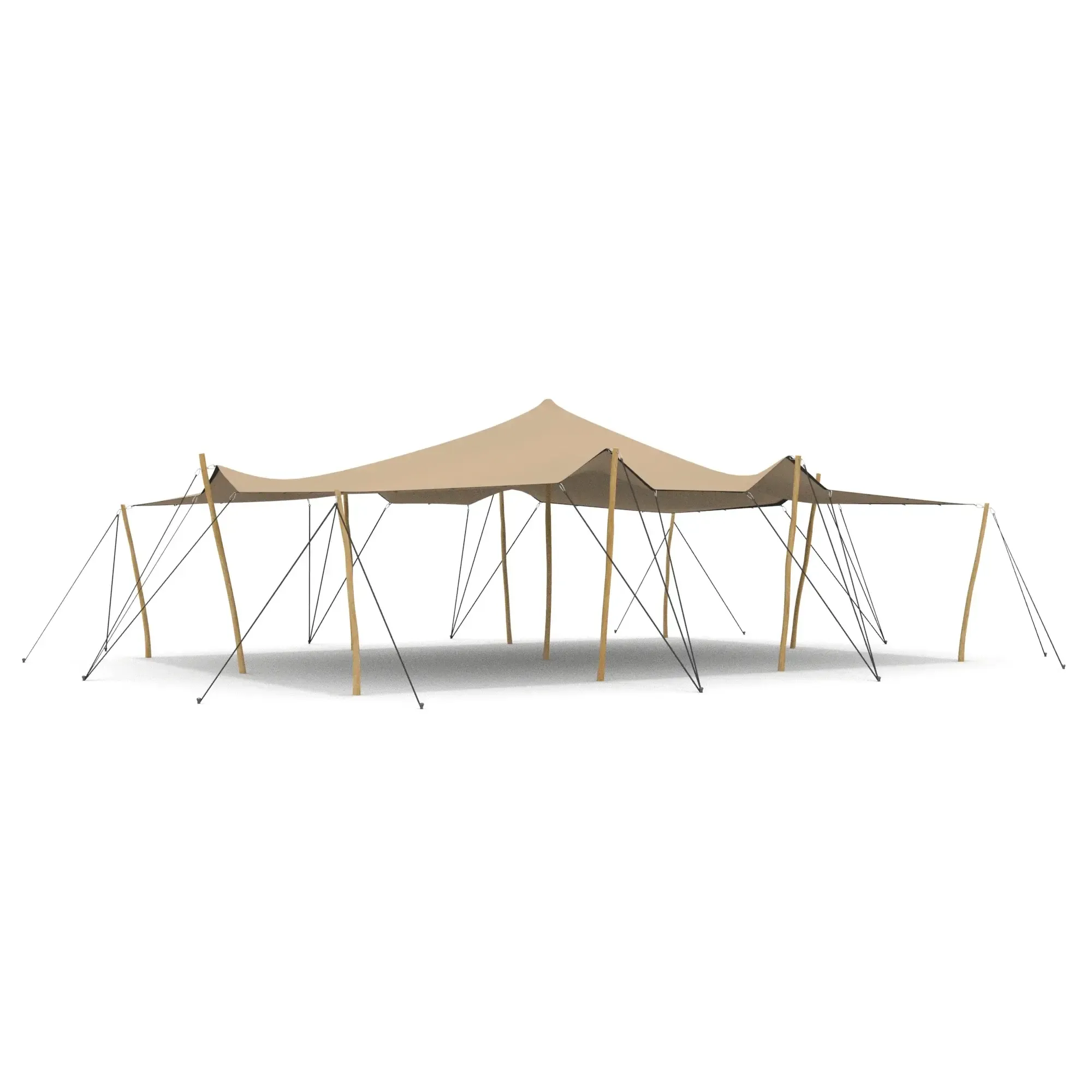 Stretchtent 7,5x10 (inclusief op/afbouw)