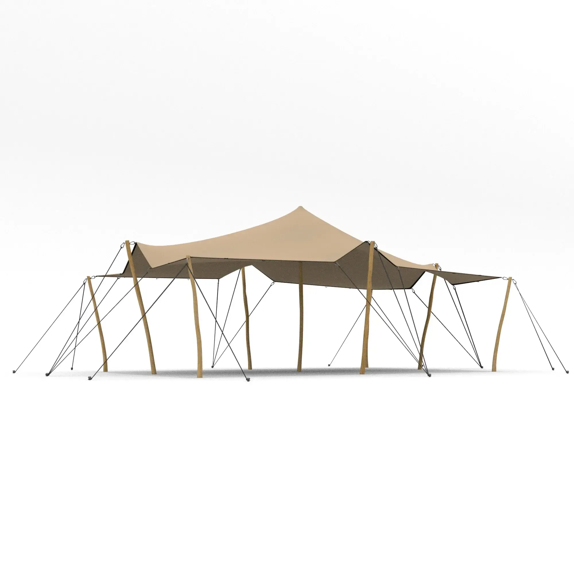 stretchtent 5x7,5 (inclusief op/afbouw)