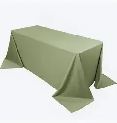 90"x156" Sage Green Polyester Tablecloth