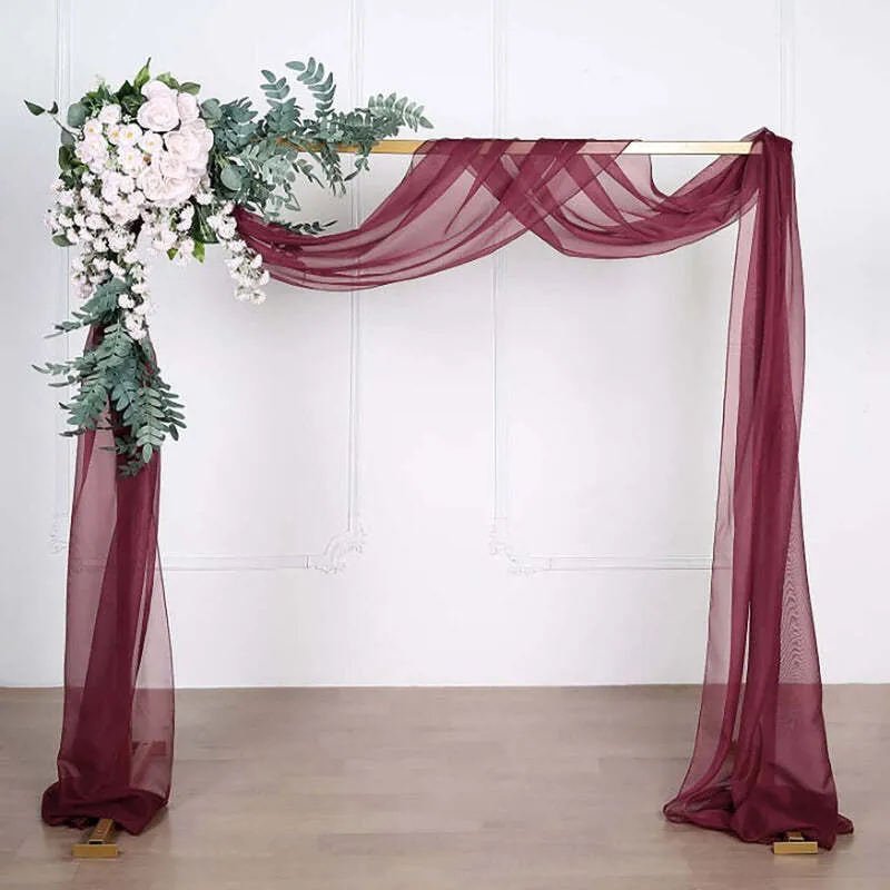 Burgundy Sheer Draping