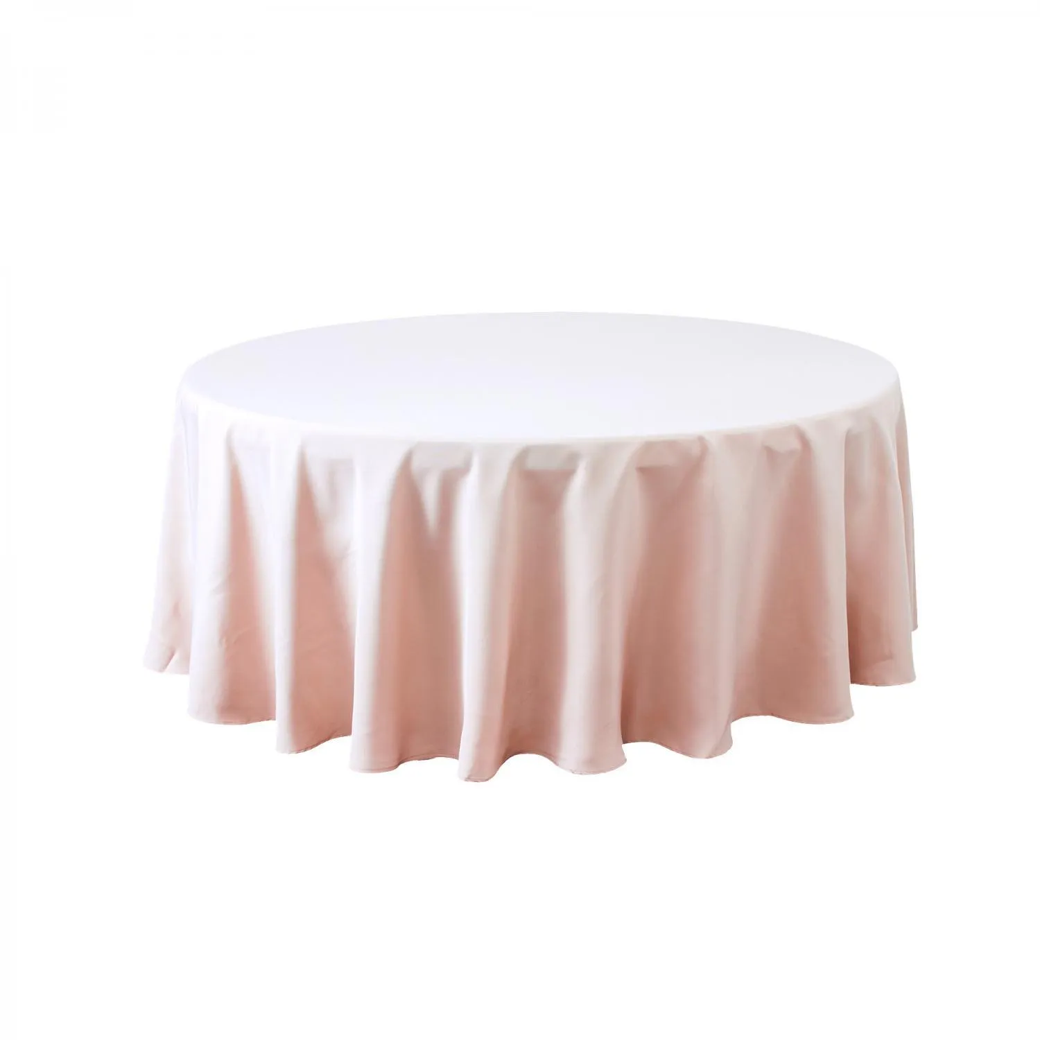 120" Blush Polyester Tablecloth