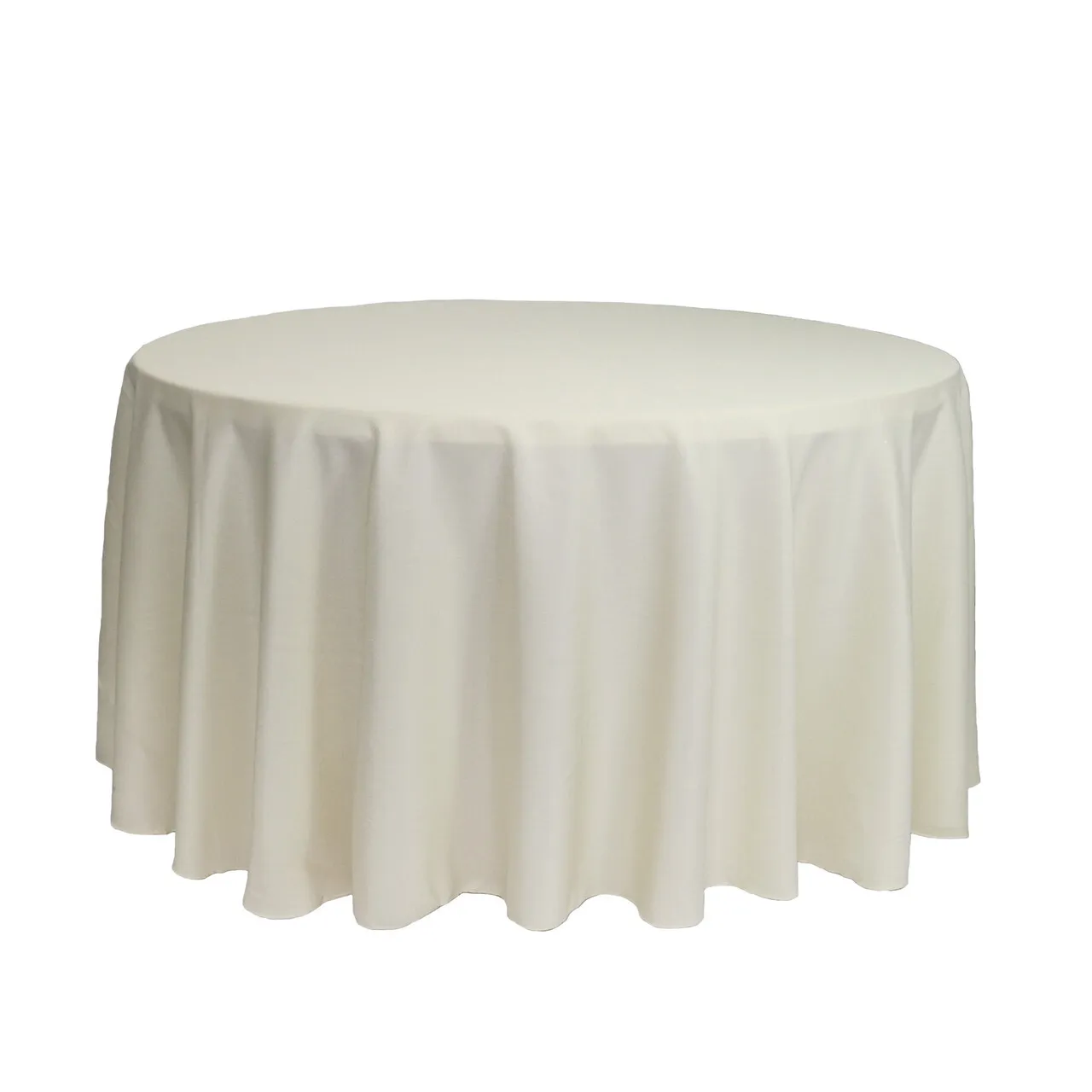 120" Ivory Polyester Tablecloth