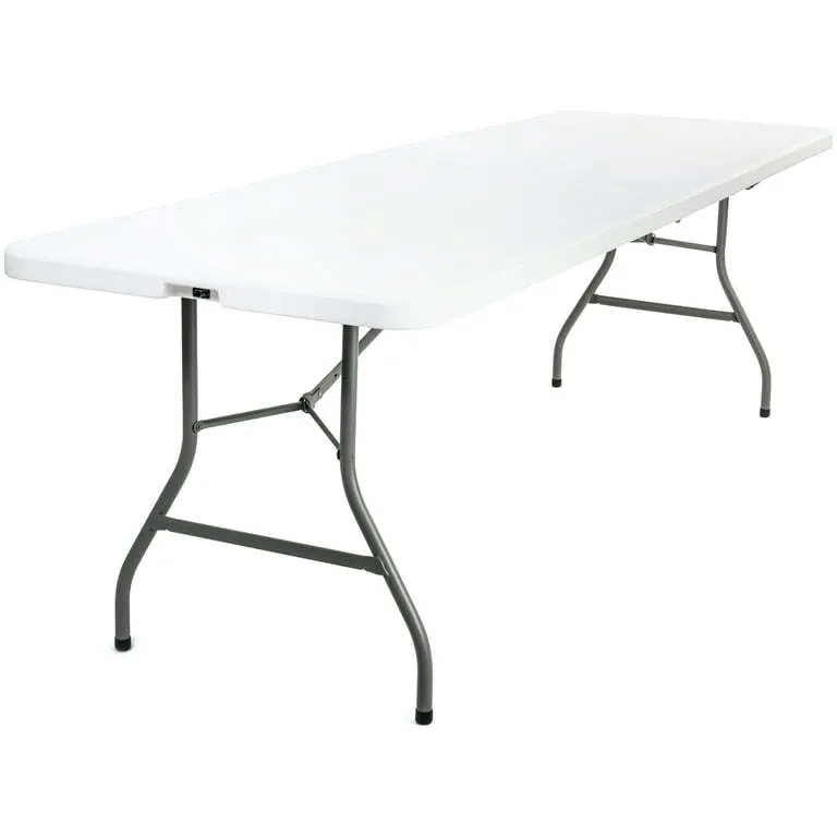 8'x30" White Folding Table