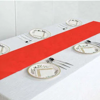 Red Polyester 12"x108" Table Runner