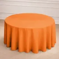 120" Orange Polyester Tablecloth
