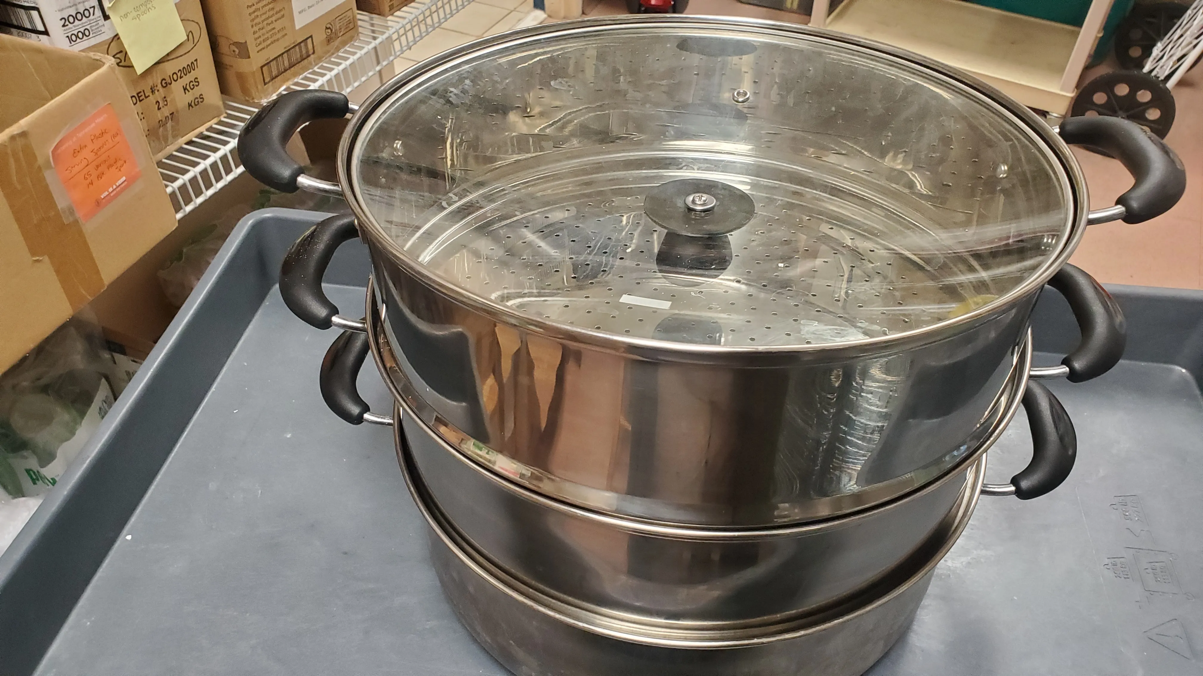 3 Tier Lg. Steaming Pot with Lid