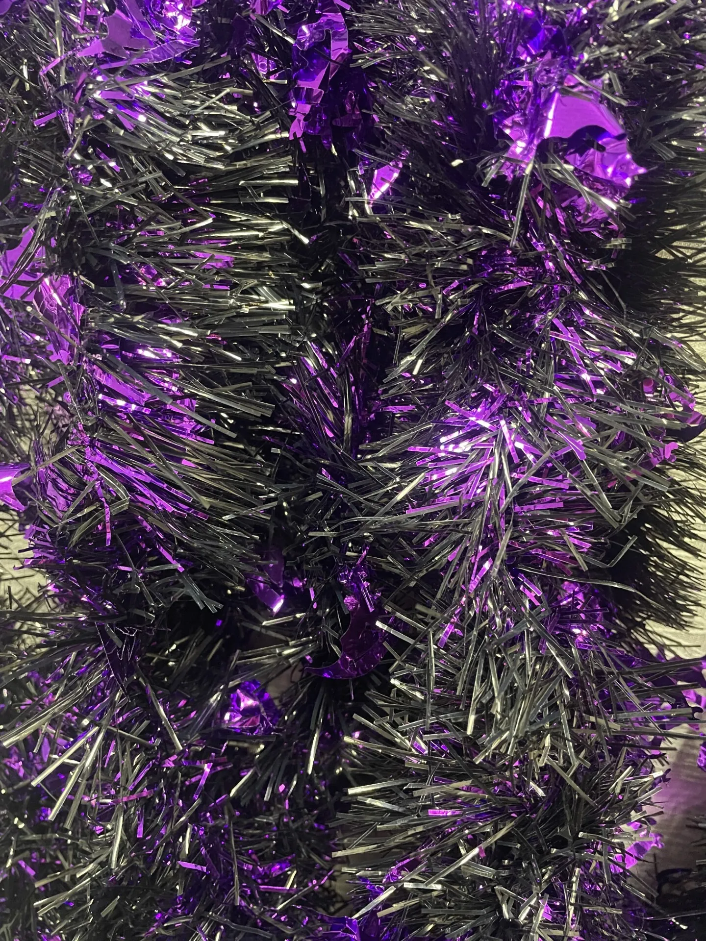 Purple and Black Tinsel