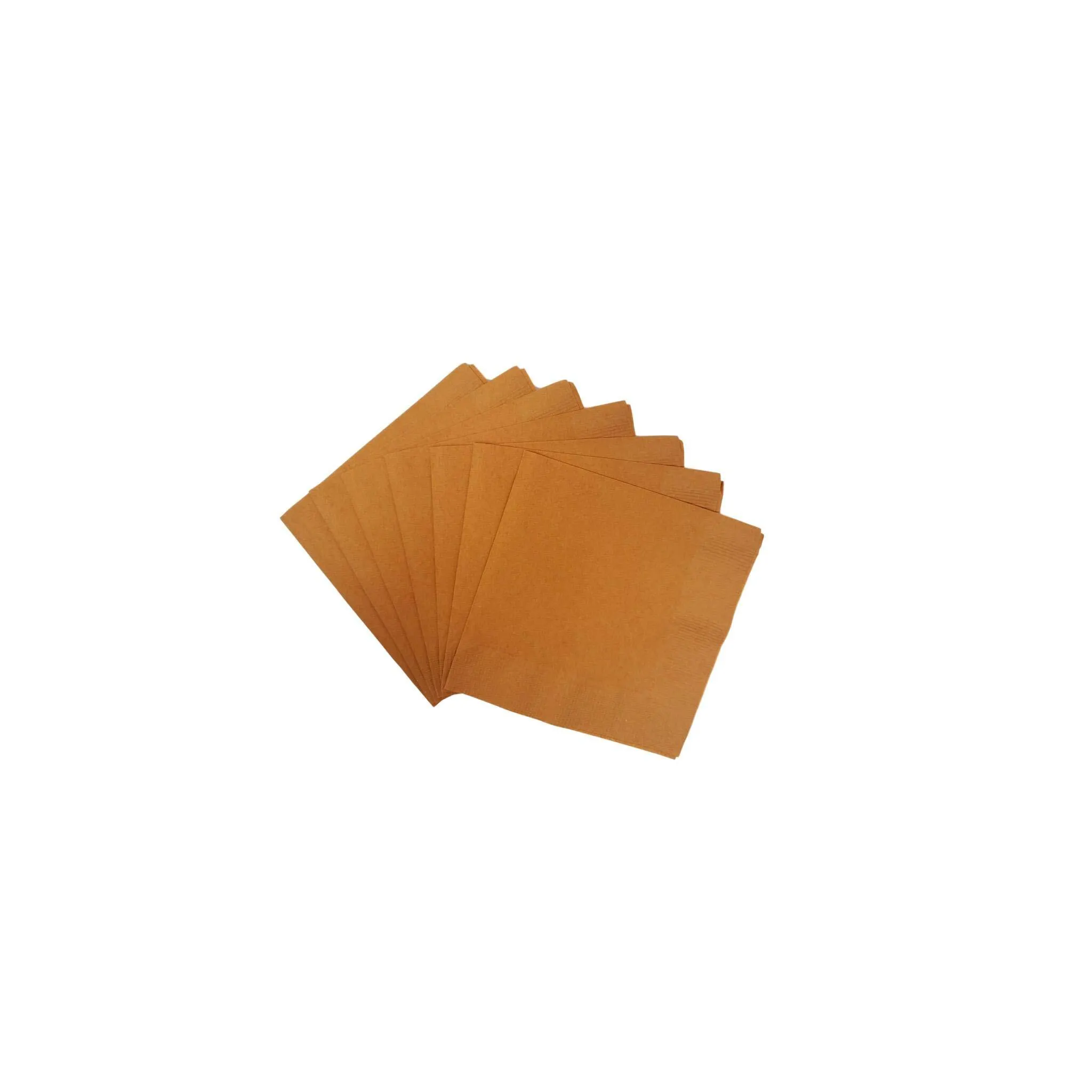 Solid Orange Paper Napkins