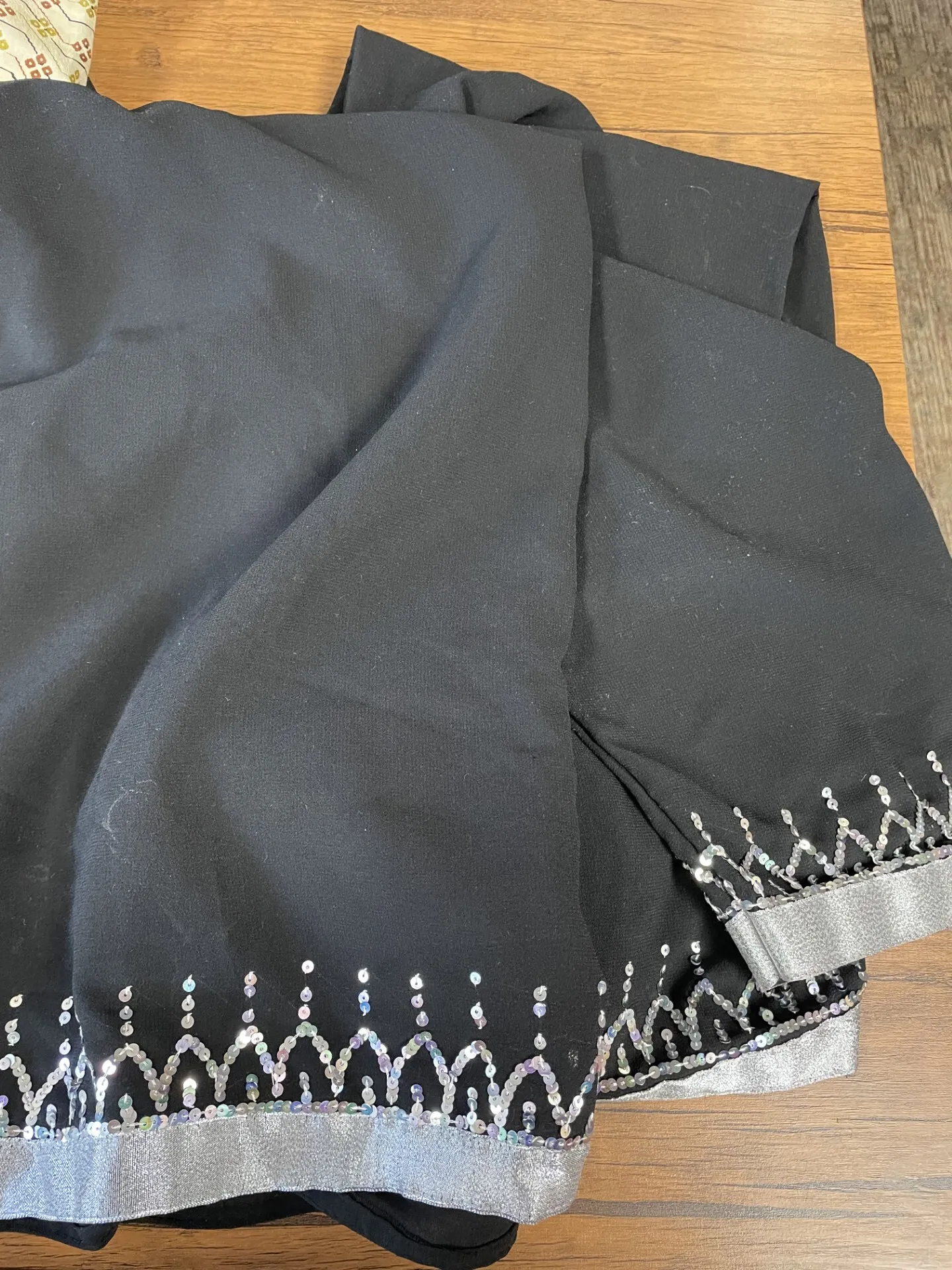 Black Sequin Pants and Skirt