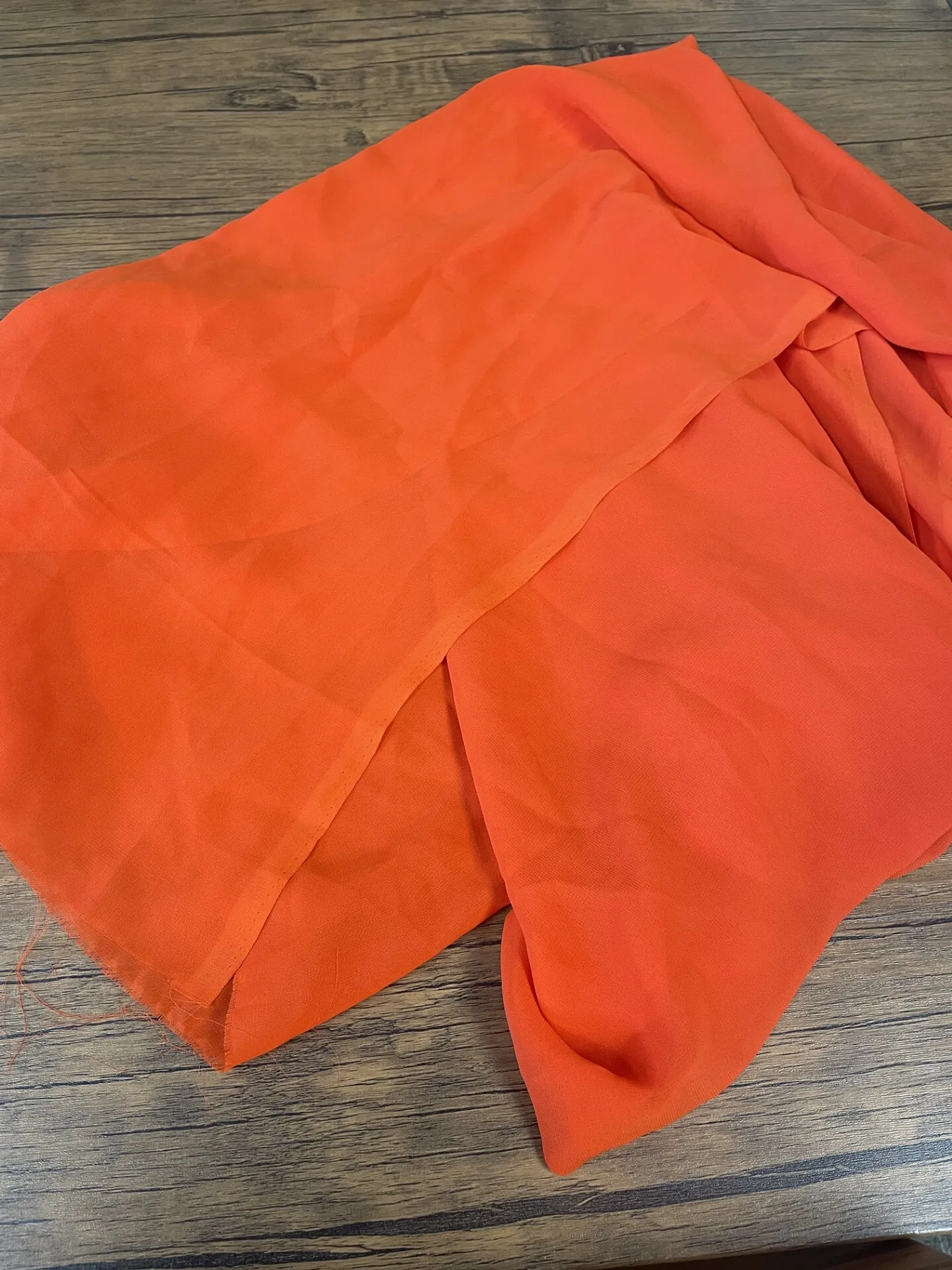 Sheer Orange Shawl