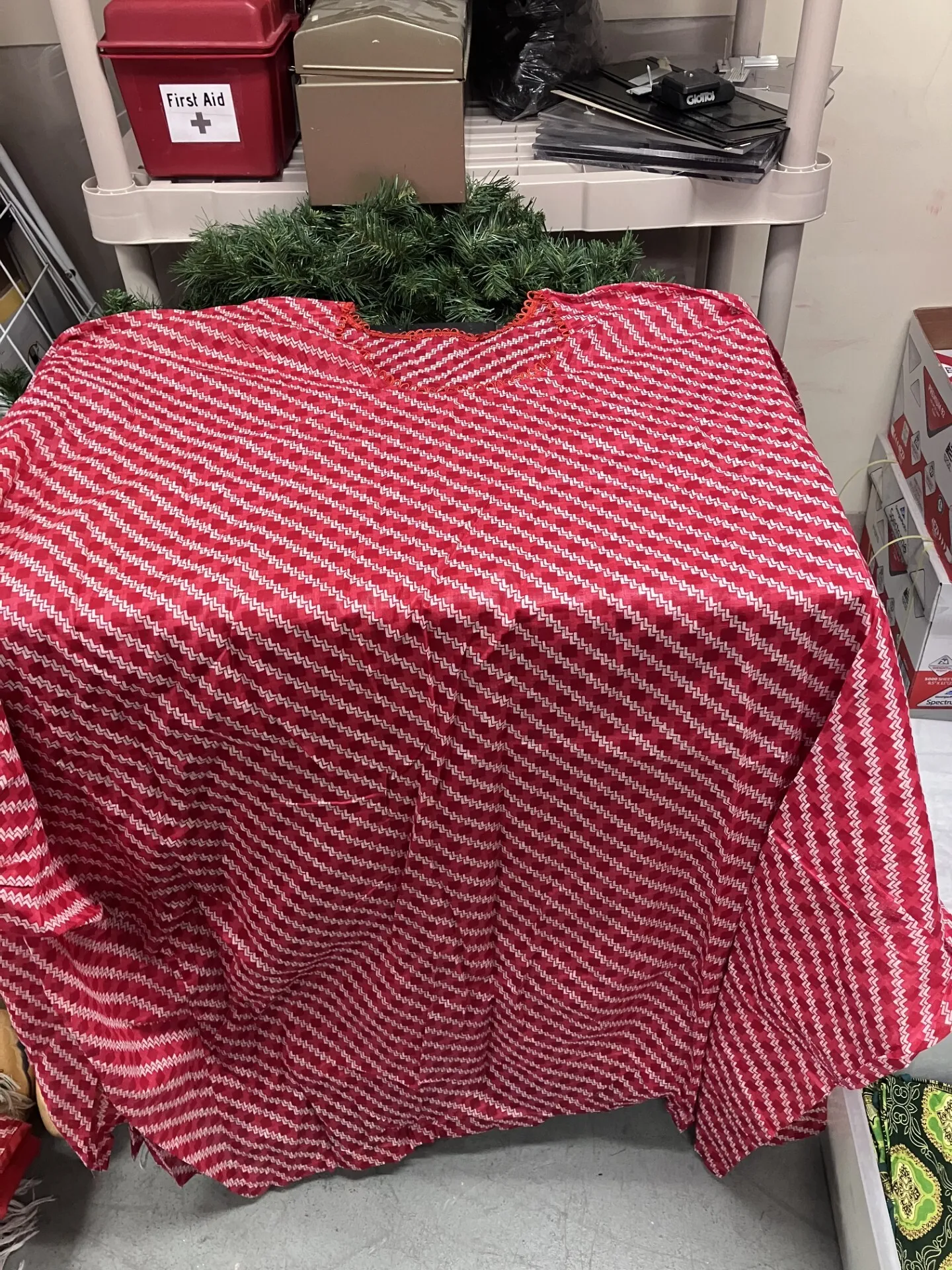 Red and White Pattern Clothing