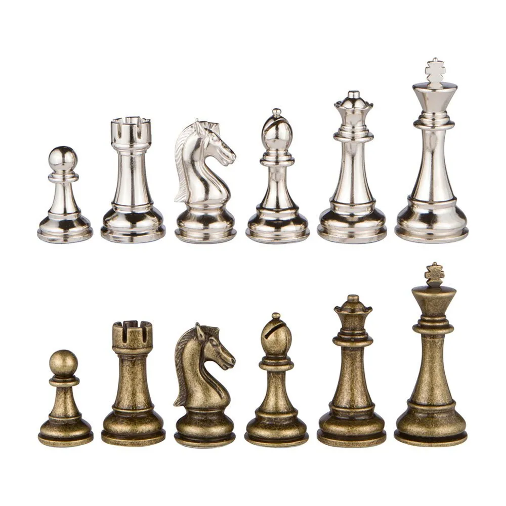 Metalic chess board and piece