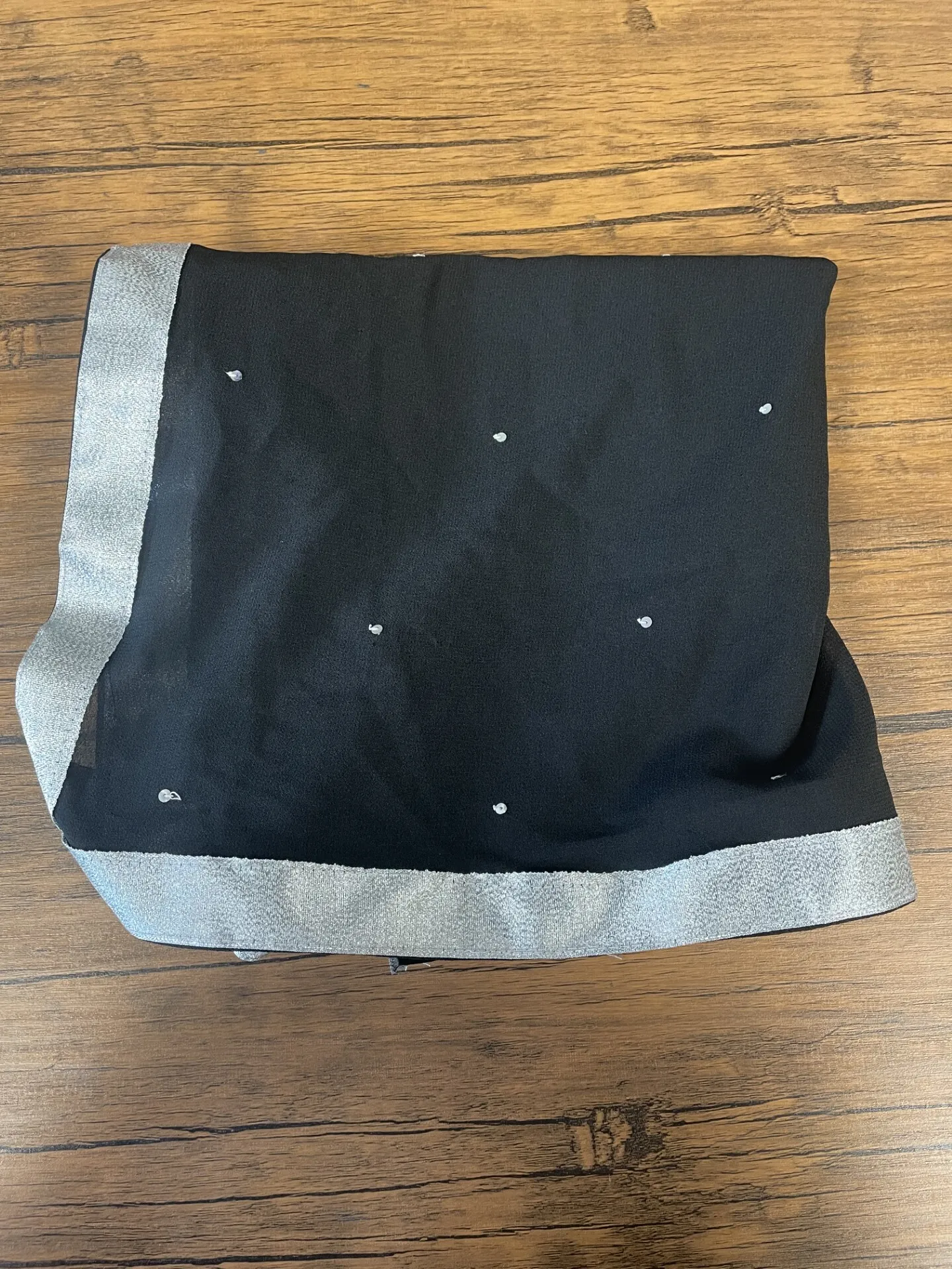 Black and Silver Sequined Shawl