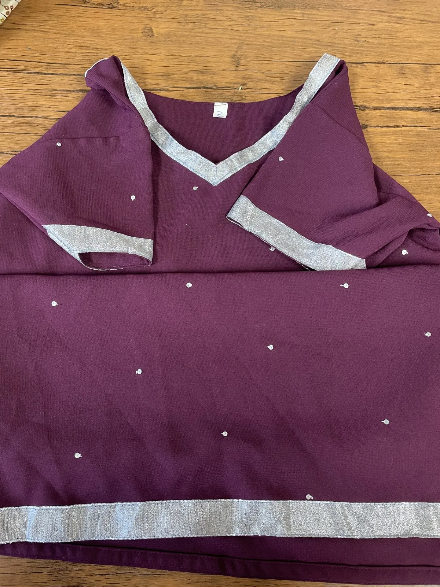 Purple and Silver Sequin Shirt