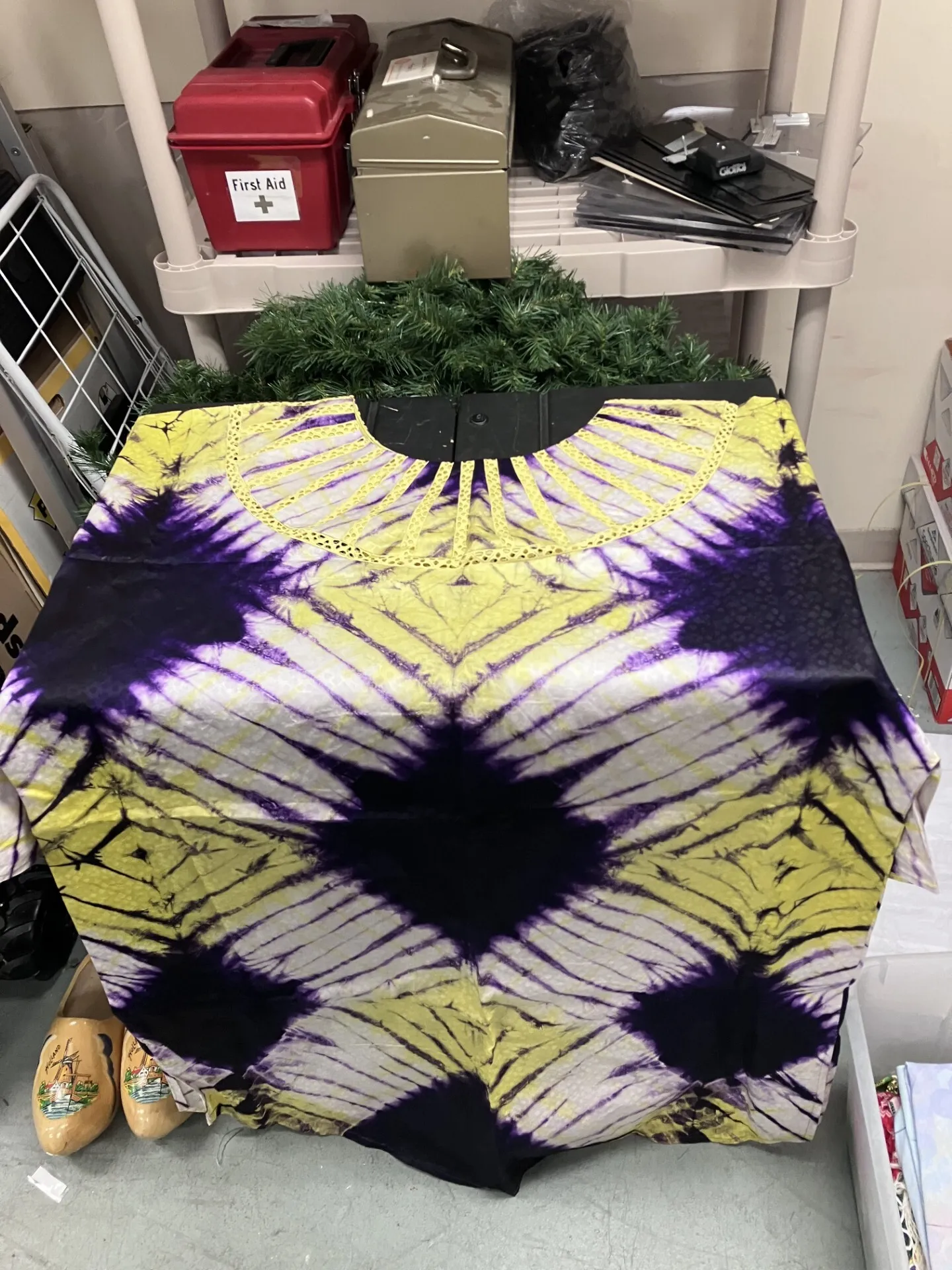 Yellow Purple and White Clothing